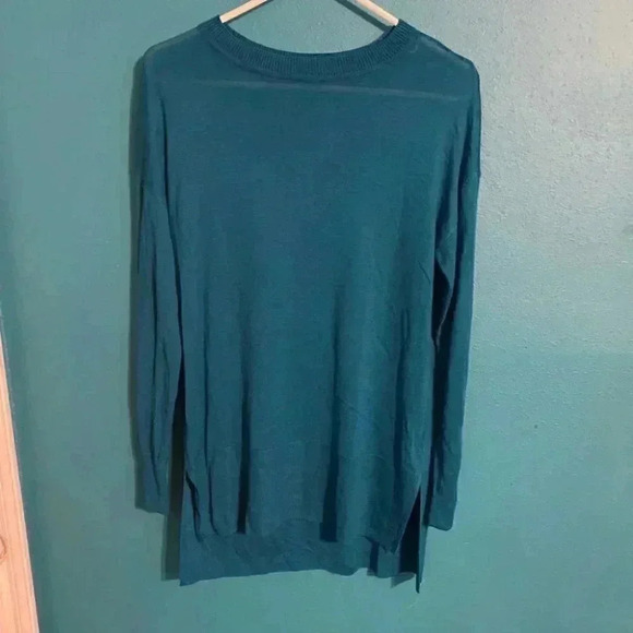 Worthington Teal Blue Lightweight Longline Tunic Sweater - Picture 2 of 5